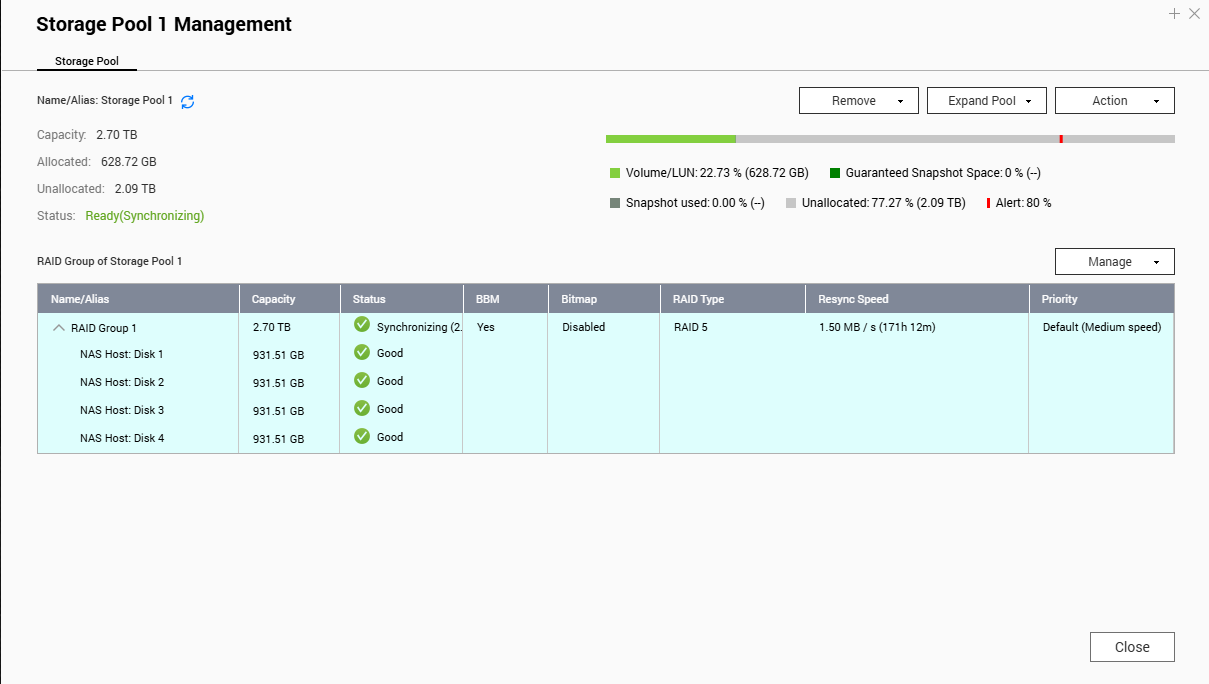QNAP TS-470 Pro 4-Bay NAS w/ 4x1TB HDDs