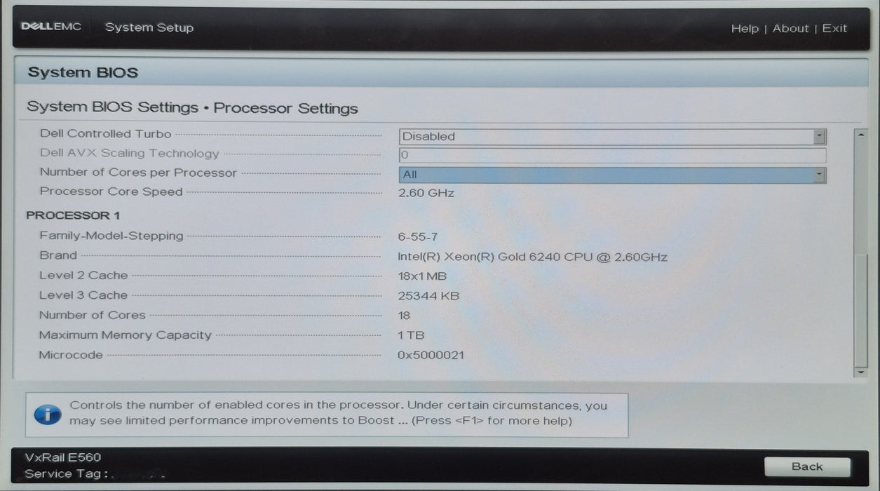 Dell VxRail E560 1U 10x.2.5", Xeon Gold 6240, 16GB DDR4, HBA330 Mini