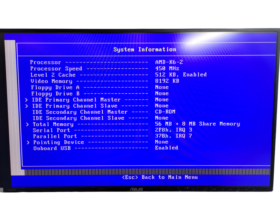 IBM Aptiva 2170 19U, AMD-K6-2, 64mb ram, NO HDD