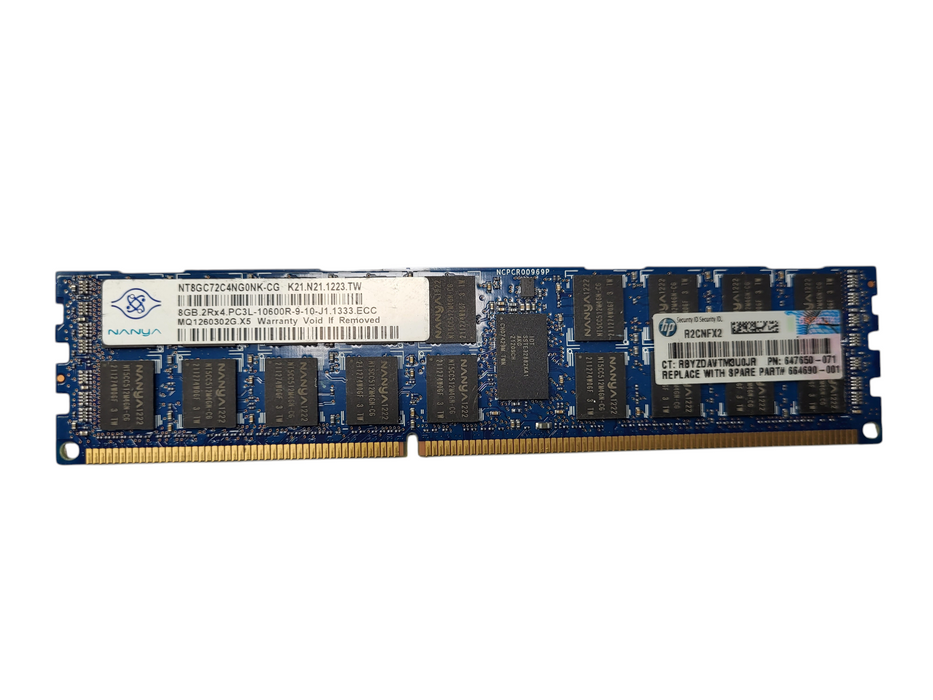 Samsung/Micron/SK Hynix/Nanya 8GB PC3L-10600R Server Memory