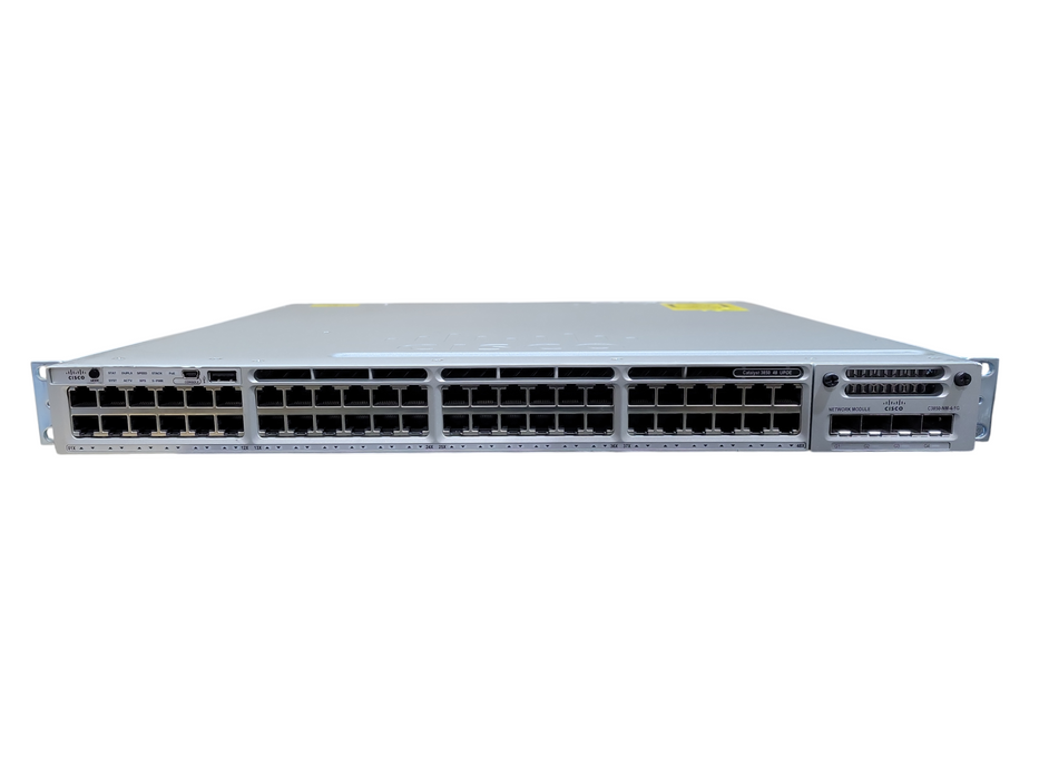 WS-C3850-48U-L V06 48-Port UPoE Gigabit Switch w/ C3850-NM-4-1G + 2xPSU