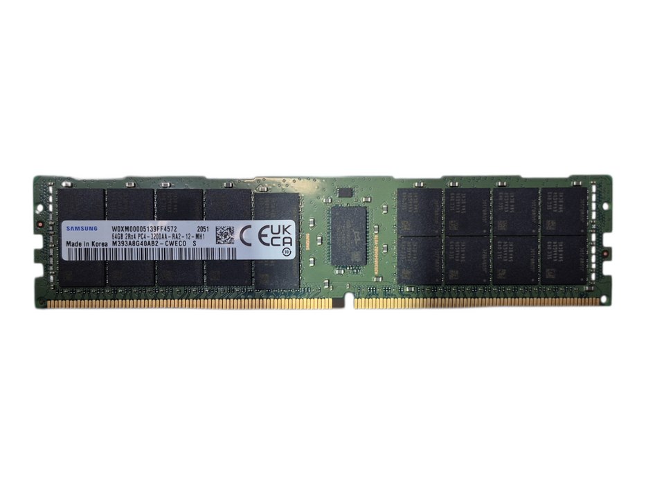 SAMSUNG 64GB 2Rx4 PC4-3200AA-RA2 M393A8G40AB2-CWECO DDR4 Server Memory