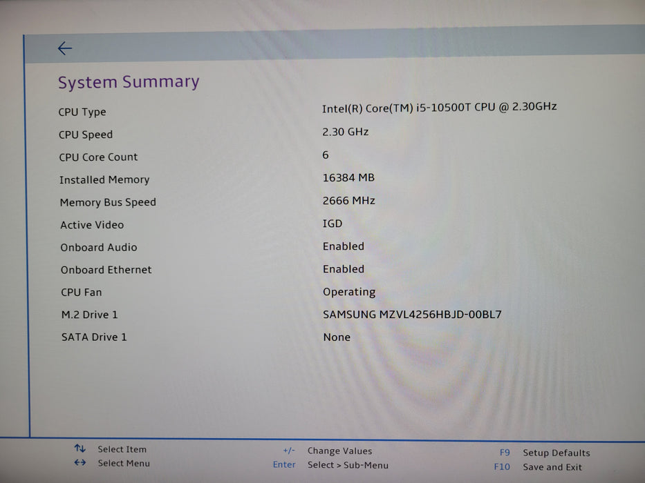 Lenovo ThinkCentre M80q Micro, i5-10500T 2.30GHz 16GB 256GB NVME WiFi, w/ Power