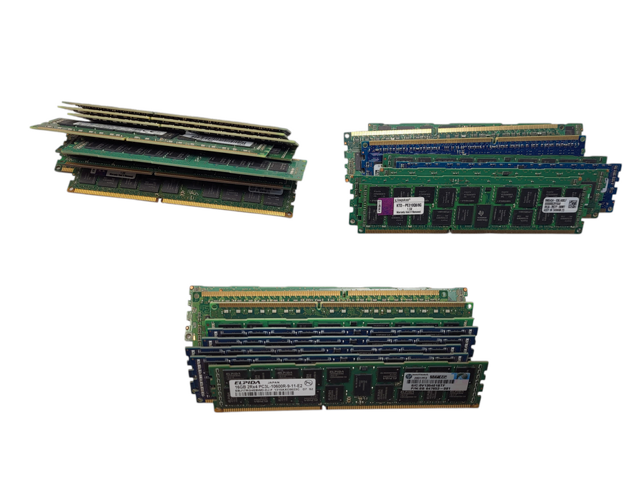 Lot of 30x Various brand PC3/PC3L 16GB Server RAMs