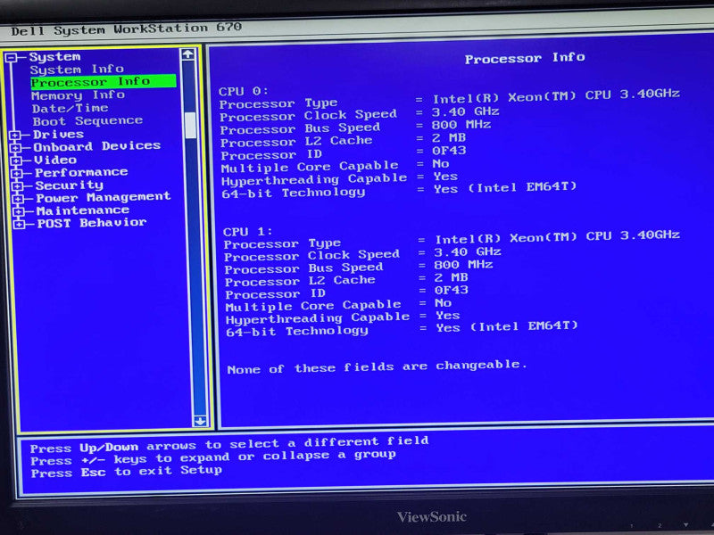 Dell Precision 670 Tower, 2x Xeon 3.4GHz, 1GB RAM, 160GB HDD, Quadro FX P260 _