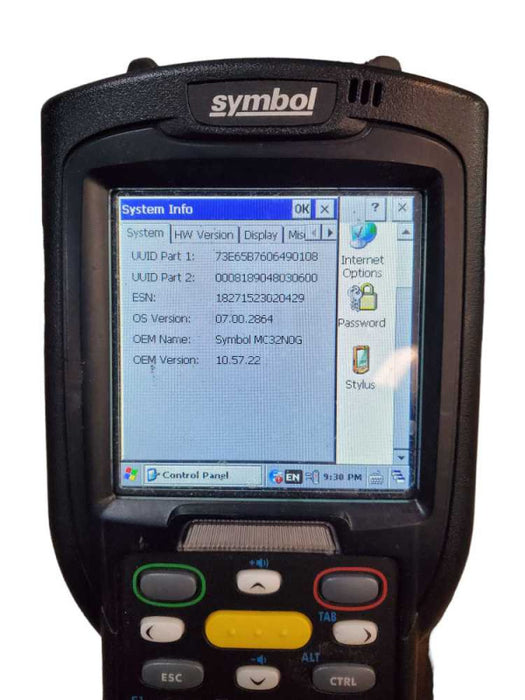 Motorola MC32N0 Mobile Barcode Computer Data Collector Terminal Q@