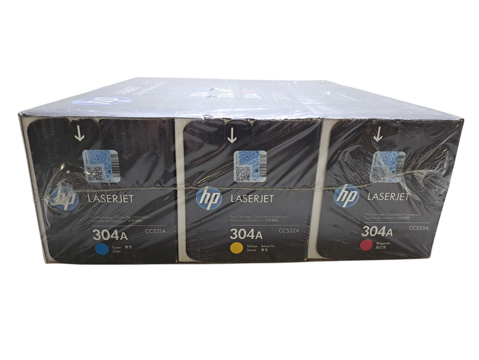 New Genuine HP 304A Tri-Pack Toner Cartridge Box LaserJet CP2025