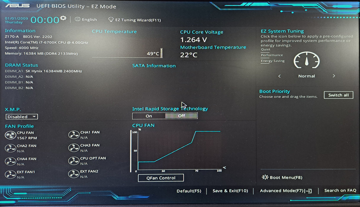Asus Z170-A Motherboard w/ Intel Core i7-6700K CPU - No IO Shield - No RAM
