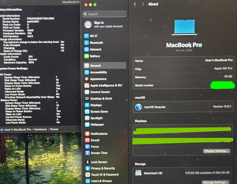 Apple MacBook Pro 2023 16" A2780 M2 Pro 16GB RAM 500GB SSD FOR PARTS/REPAIR