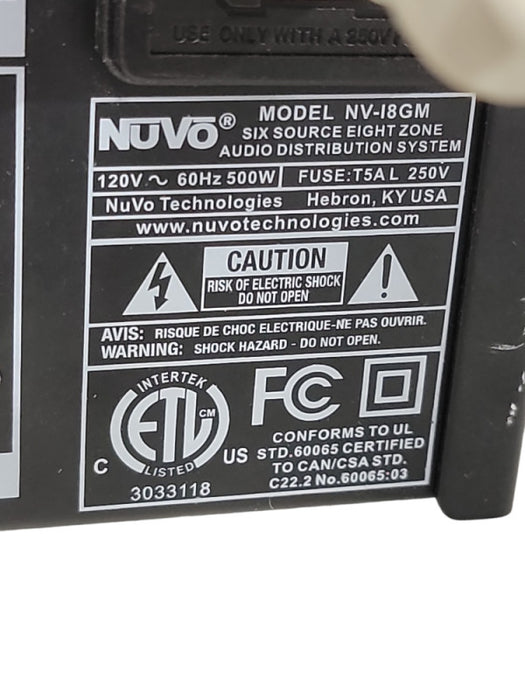 NUVO NV-I8GM Concerto Whole Home Audio System NV-I8GM-EX