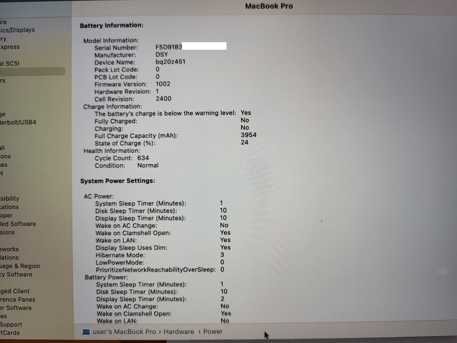 Apple MacBook Pro  13.3" Mid 2019 i5-8257U @ 1.4GHz 8GB DDR4 128GB SSD
