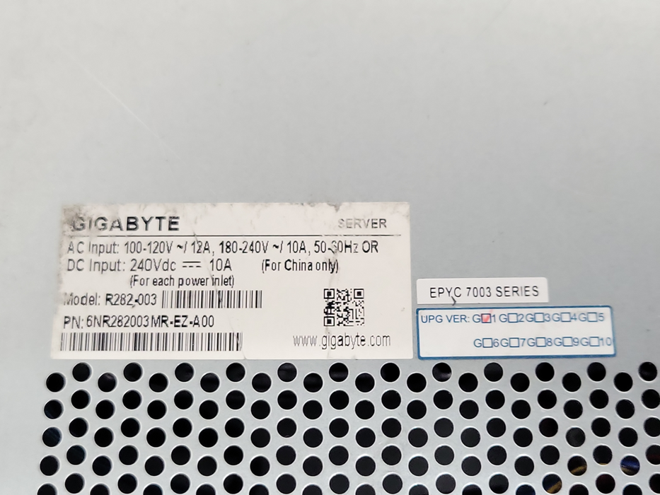 Gigabyte R282-003 12X3.5" Barebones Server 2x 2000W | Supports EPYC & NVMe