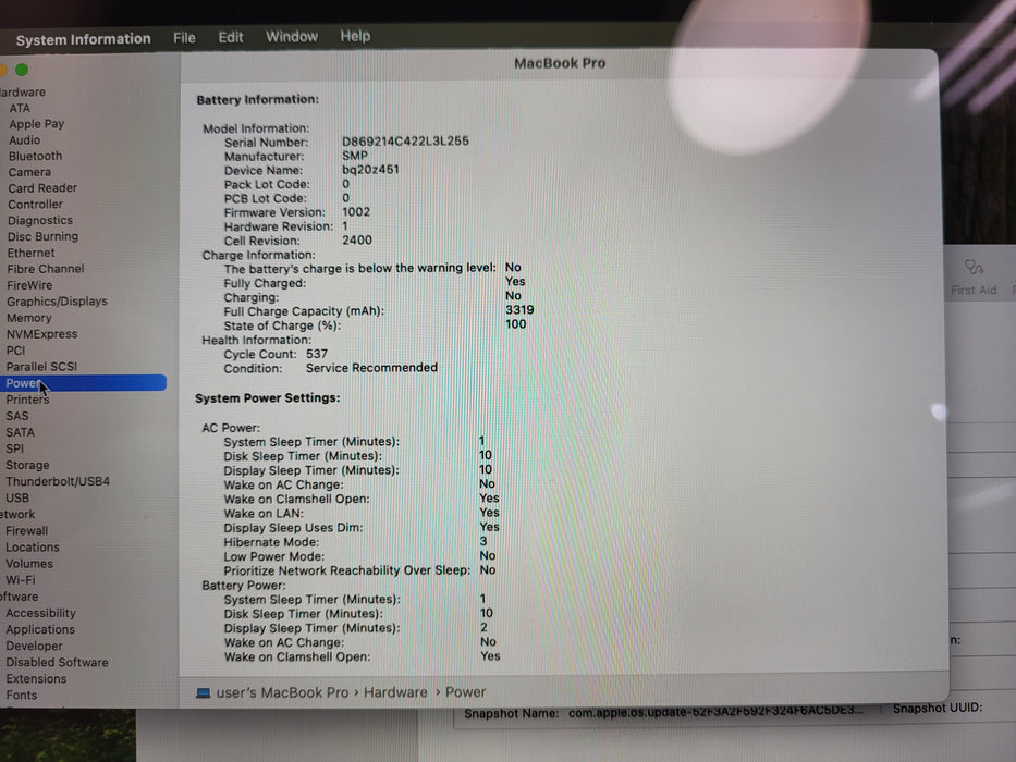Apple MacBook Pro 13.3" Mid 2019 i5-8257U @ 1.4GHz 8GB DDR4 128GB SSD READ