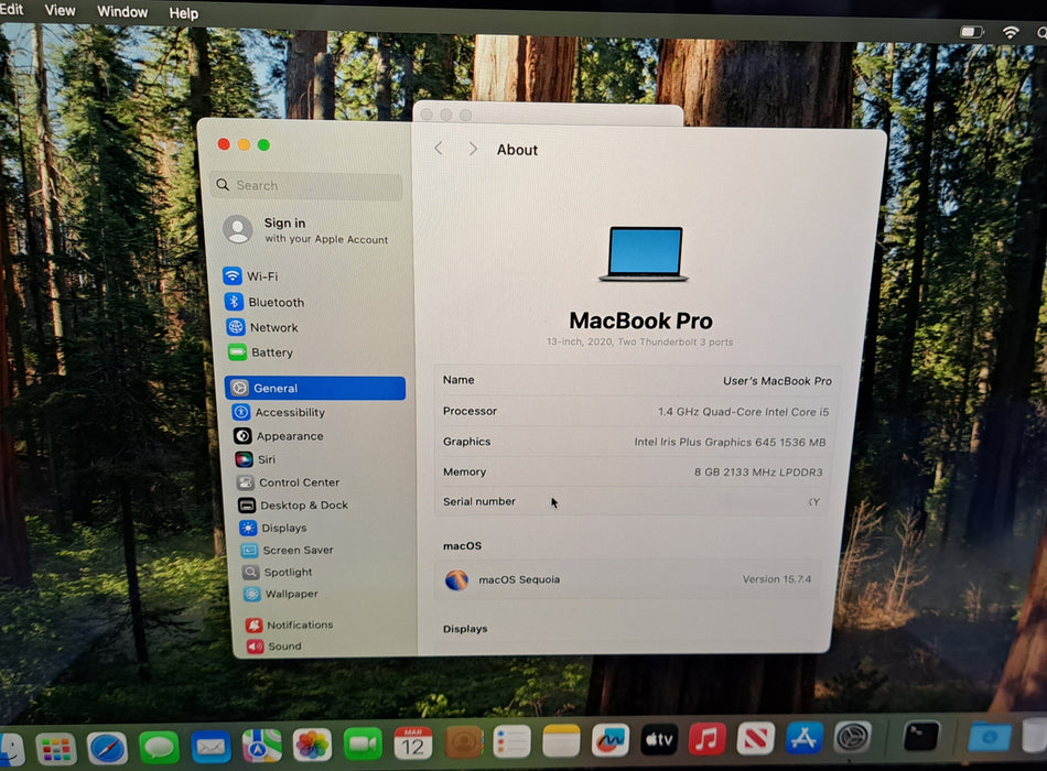 Apple MacBook Pro 13' 2020 | Intel Core i5-8257U, 8GB RAM, 256GB SSD