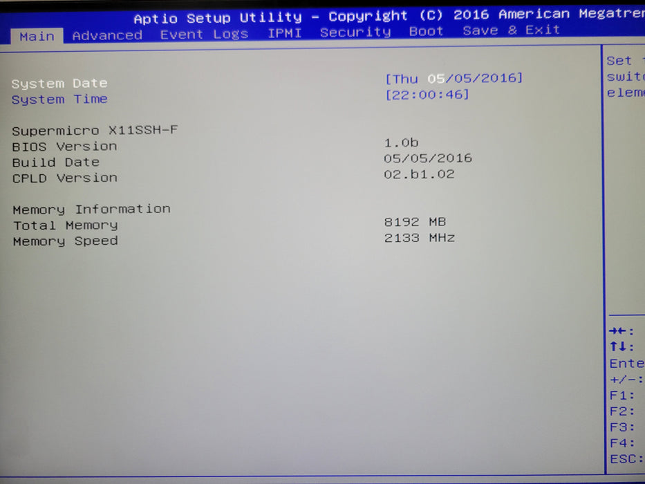 Supermicro CSE-512 1U Server X11SSH-F,  Xeon E3-1220 v5 @3.00GHz 8GB RAM