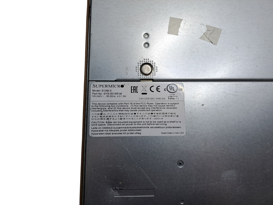 SuperMicro CSE-813M 1U 4x 3.5" | Xeon E5-2620 v4 @2.10GHz, 16GB DDR4, No HDD's