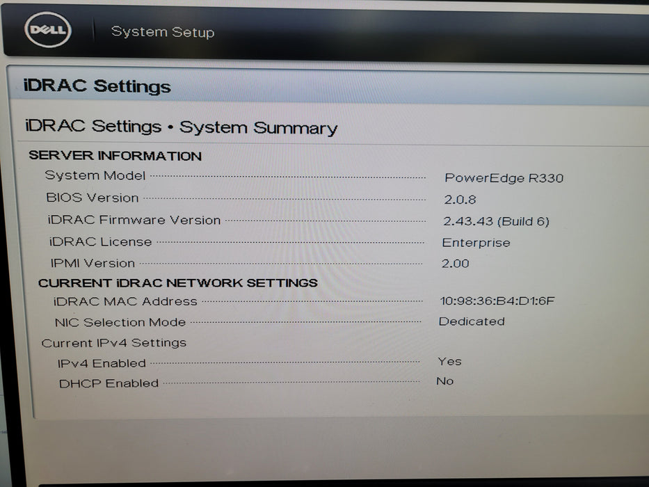 Dell PowerEdge R330 - Xeon E3-1230 v5 24GB DDR4 PERC H330 2x350W PSU