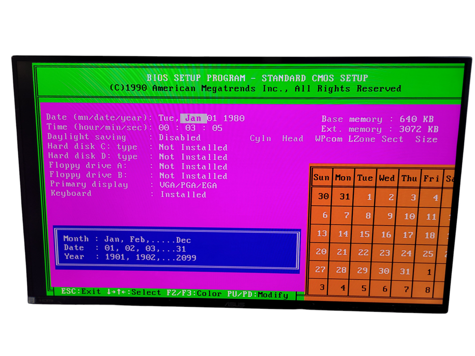 Vintage Desktop PC - 80386 6MB RAM NO HDD TRIDENT Display Adapter