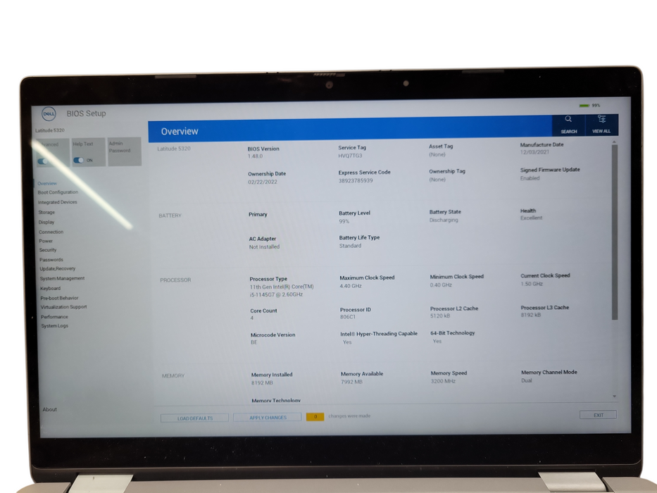 Dell Latitude 5420 | Intel Core i5-1145G7 @2.40GHz, 8GB DDR4, 256GB NVMe