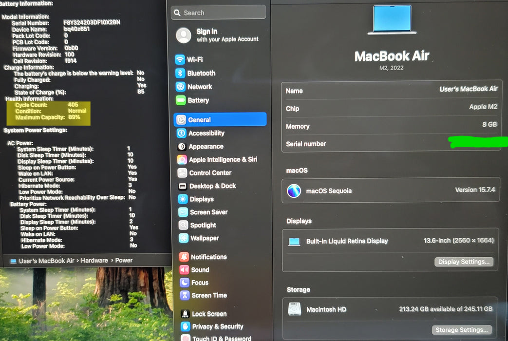 Apple MacBook Air 2022 13" A2681 M2 8GB 256GB SSD Space Grey