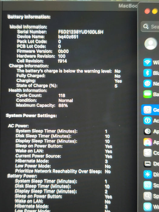 Apple MacBook Air 13" 2022 A2681 M2 8GB RAM 512GB SSD  SILVER