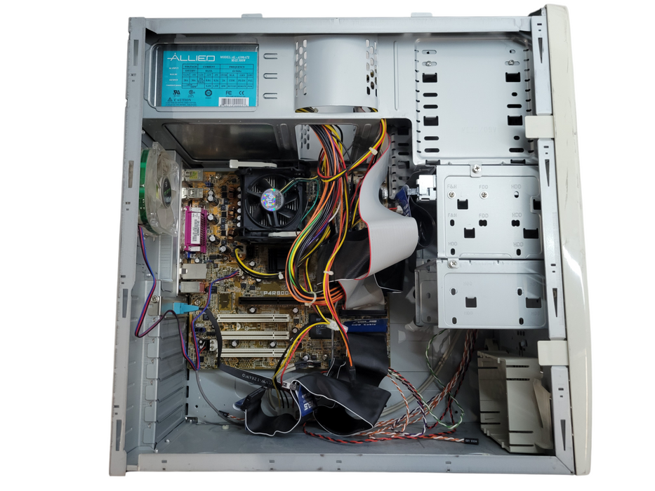 Vintage Desktop PC - Intel Pentium 4 2.8C w/HT ASUS P4R800-VM 960MB RAM 300W PSU
