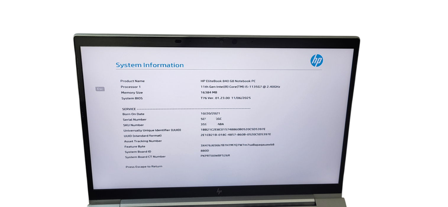 HP EliteBook 840 G8 i5-1135G7|16GB DDR4|256GB NVMe|W/AC |READ
