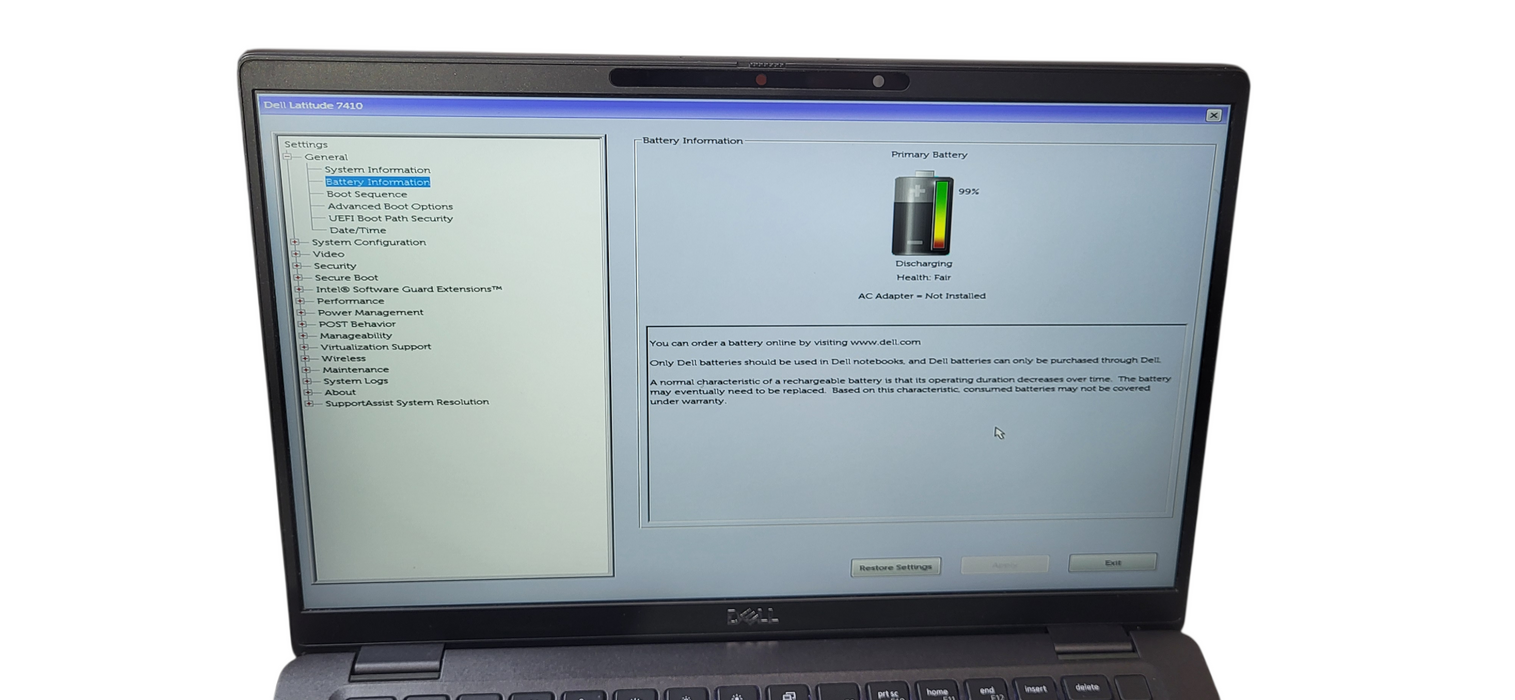 Dell Latitude 7410 i7-1061U CPU|16GB DDR4|256GB NVME W/AC