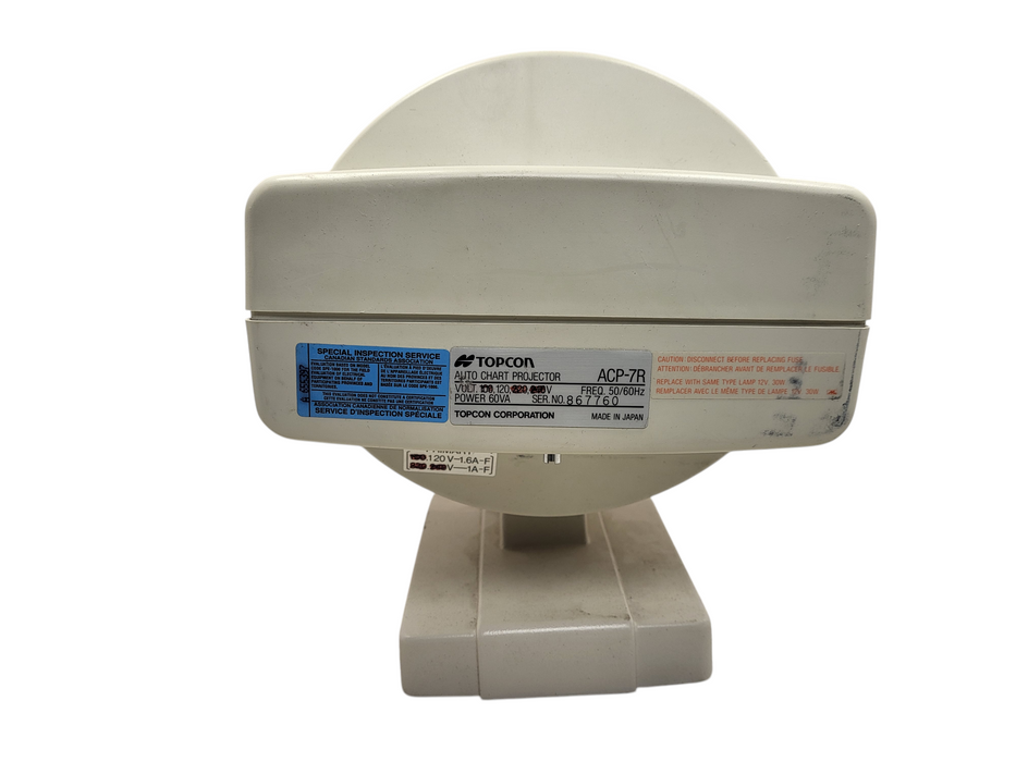 TopCon Auto Chart Projector ACP-7R Optical Eye Exam Machine Lights Up READ