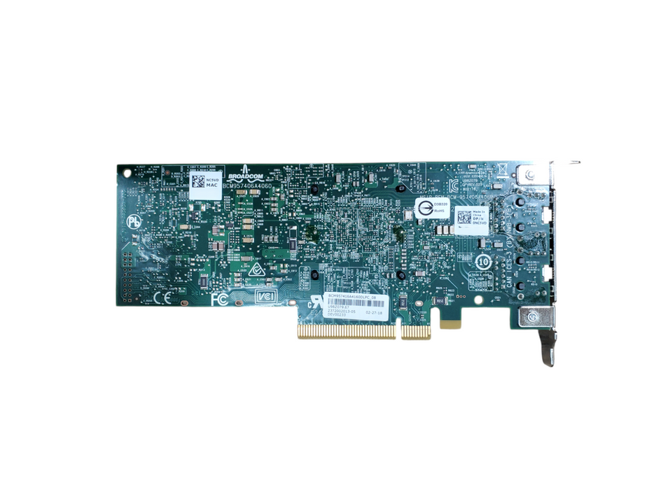 Dell Broadcom 0NC5VD 2-Port 10Gbs RJ-45 Network Card