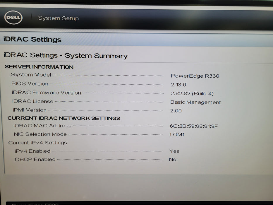 Dell PowerEdge R330 - Xeon E3-1220 v6 16GB DDR4 PERC H330 350W PSU