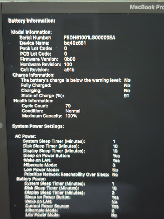 Apple MacBook Pro 16" 2023 A2991  M3 Pro 16GB RAM 512GB SSD