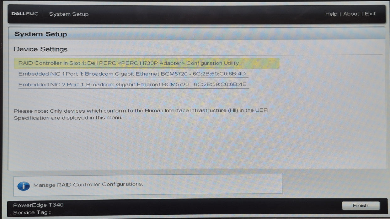 Dell PowerEdge T340, Xeon E2134 3.50GHz, 16GB DDR4, PERC H730P