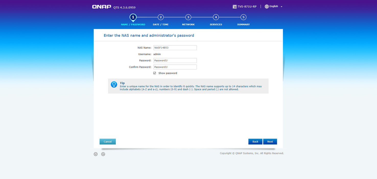 Qnap TVS-871U-RP 8 Bay Diskless Network Attached Storage NAS READ