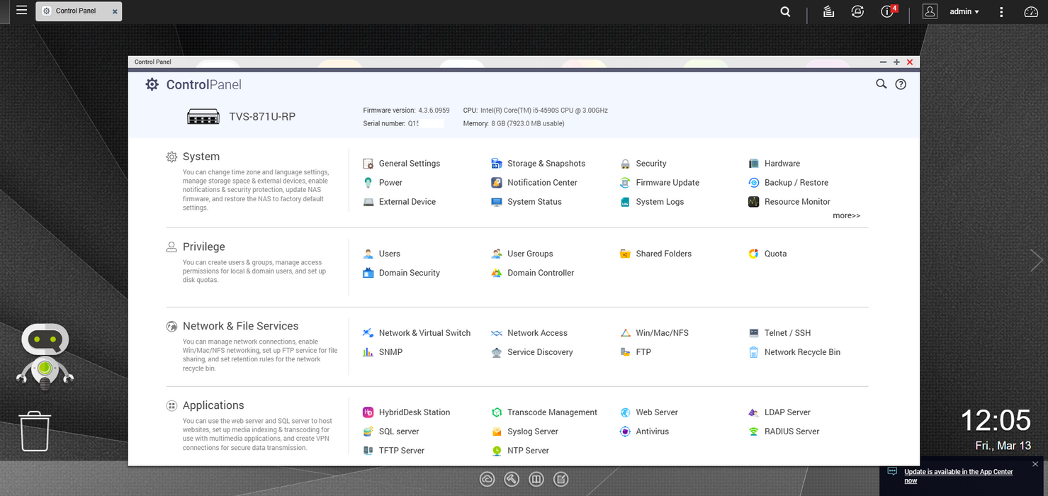 Qnap TVS-871U-RP 8 Bay Diskless Network Attached Storage NAS READ