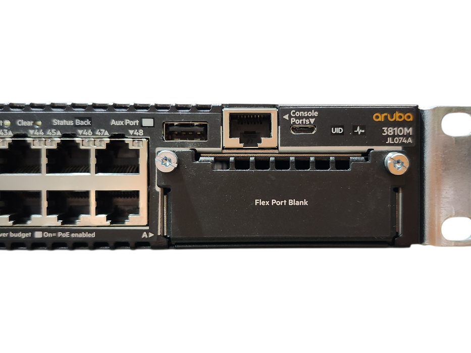HPE JL074A Aruba 3810M 48x Gigabit PoE+ Switch + 2x PSU