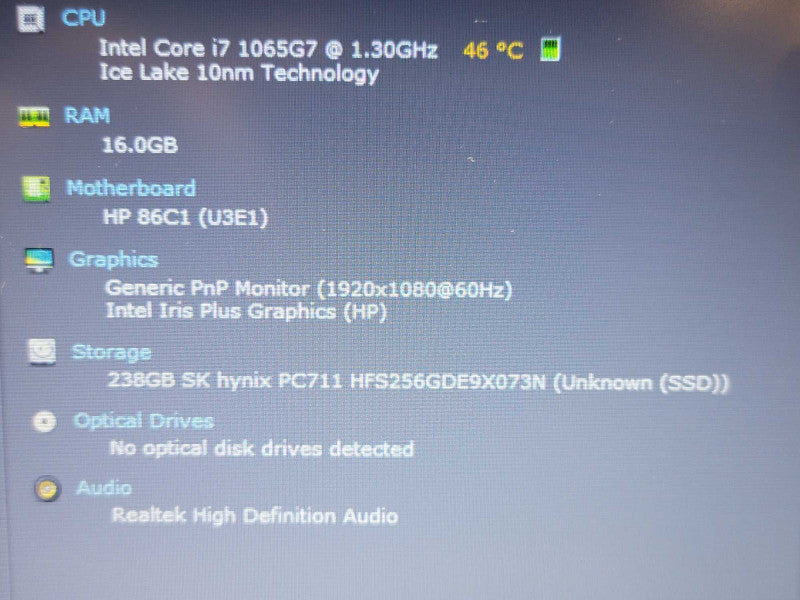 HP 250 G7| i7-1065G7| 16GB DDR4| 256GB SSD READ Î² BudLap
