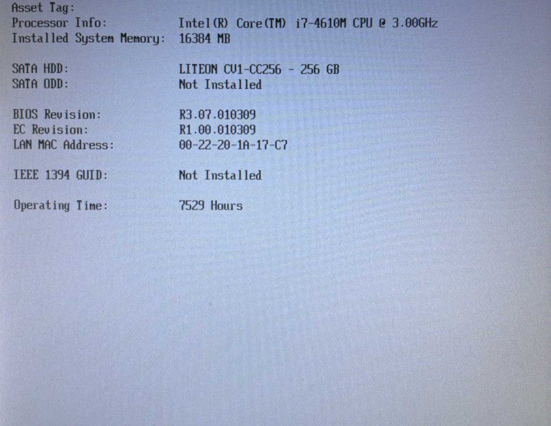 Getac B300G5 Rugged Laptop TOUCH i7-4610M@3Gh 16GB RAM 256GB SSD 7529Hrs READ  Lap200