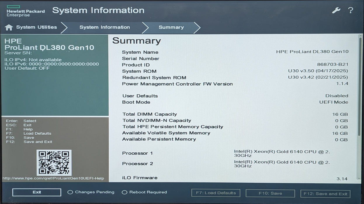 HP ProLiant DL380 Gen10 2U  2x Xeon Gold 6140 2.3GHz 32GB DDR4, P408i-a, 2x 800W