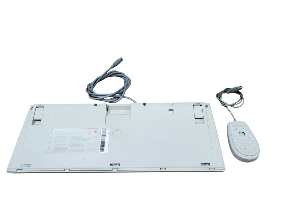 Apple Design Keyboard M2980 w/ Apple Desktop Bus Mouse II M2706 *READ*