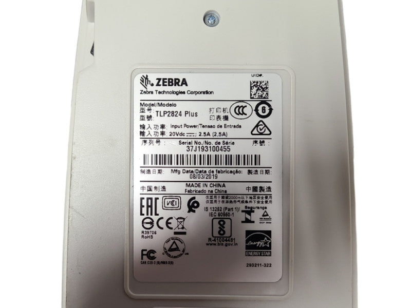 Zebra TLP2824 Plus Thermal Label Printer