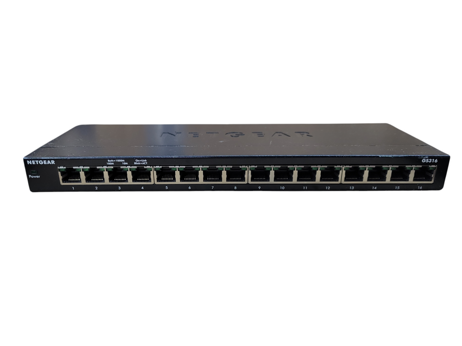 NETGEAR GS316-100NAS 16-Port Gigabit Ethernet Unmanaged Switch