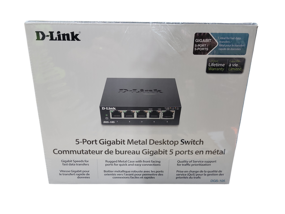 D-Link 5-Port Gigabit Metal Desktop Switch ( DGS-105)