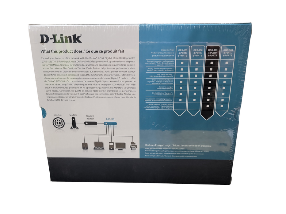 D-Link 5-Port Gigabit Metal Desktop Switch ( DGS-105)