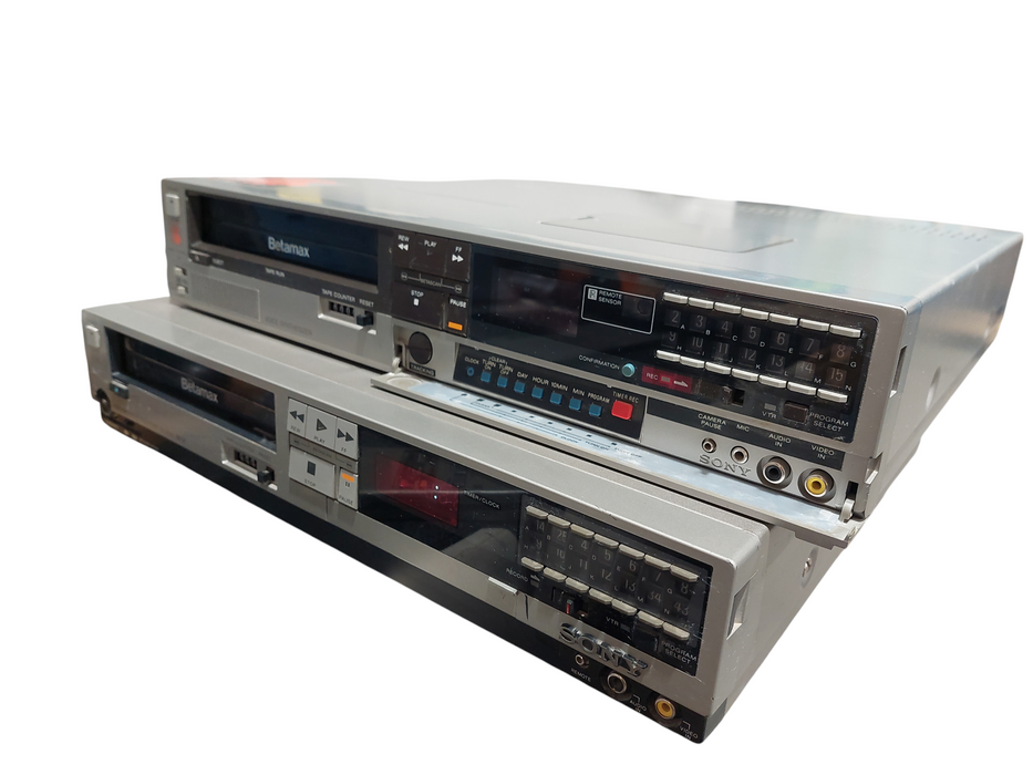 Sony BetaMax Bundle of 2 BetaMax Players SL-2300 & SL-2410 With Remote  =