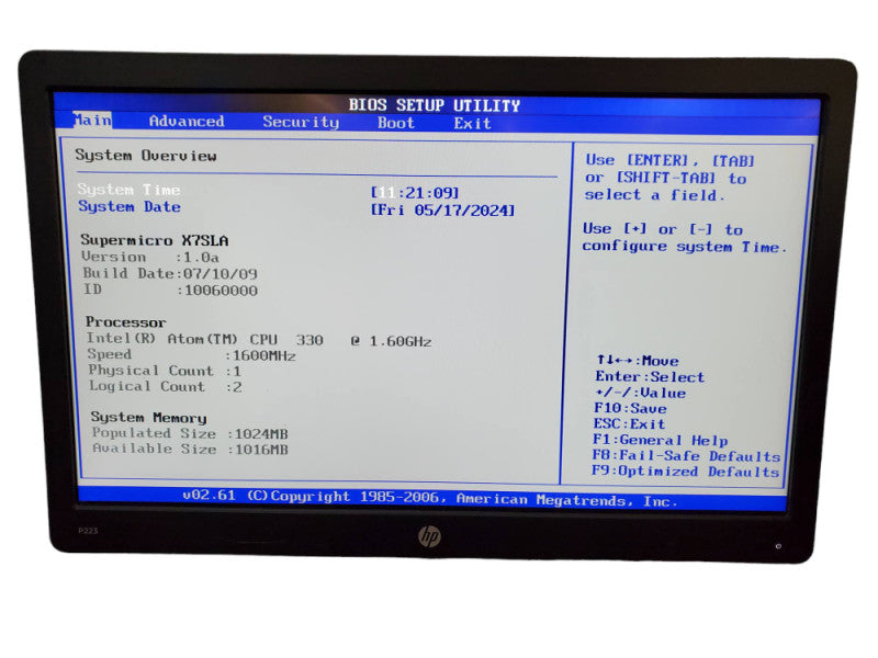 SuperMicro 502-2 1U Rack Custom Desktop Atom 330 1GB RAM NO HDD @