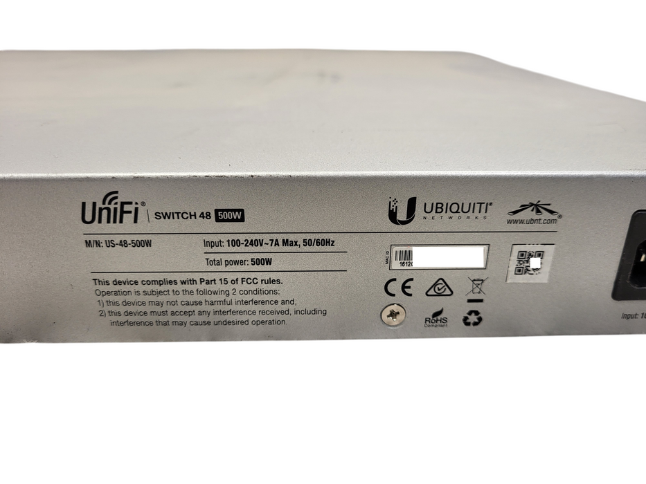 Ubiquiti UniFi US-48-500W | 48-Port Gigabit PoE+ Switch w/ 2x 10G SFP+