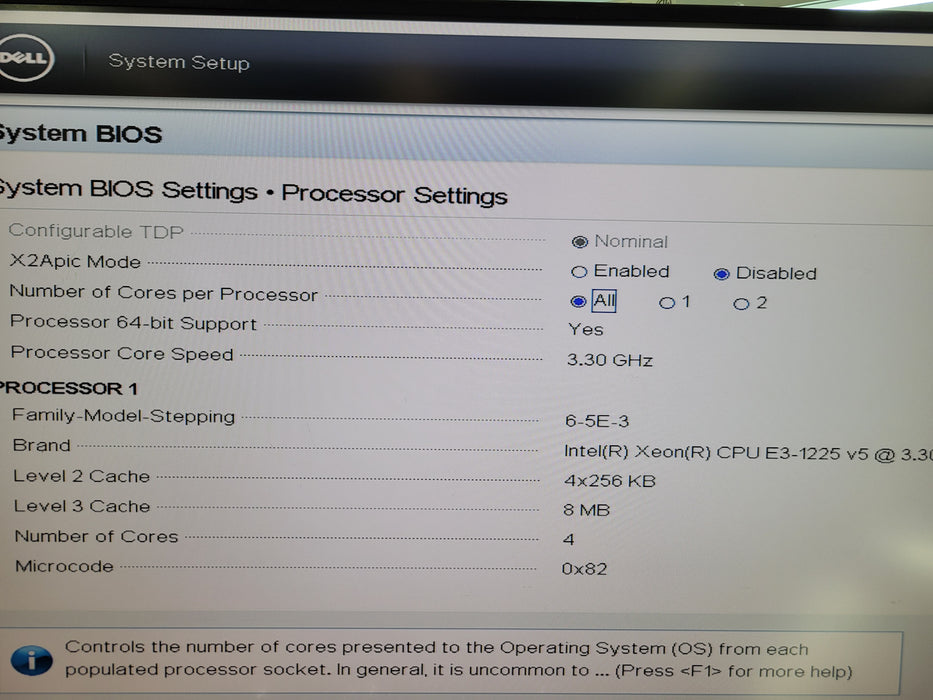 Dell PowerEdge R230 - Xeon E3-1225 v5 8GB DDR4 NO HDD PERC H330 250W PSU