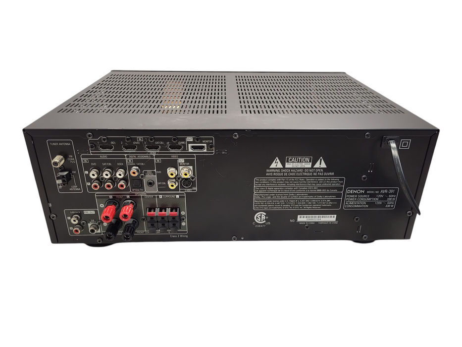 Denon AVR-391 - 5.1 Ch HDMI Home Theater Surround Sound Receiver Stereo System