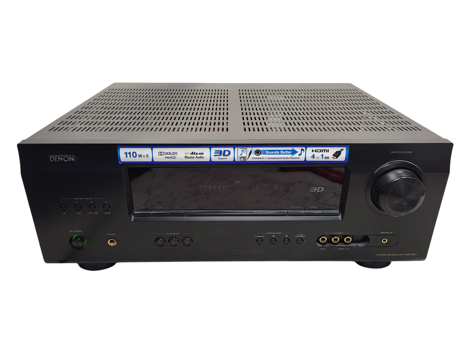 Denon AVR-391 - 5.1 Ch HDMI Home Theater Surround Sound Receiver Stereo System
